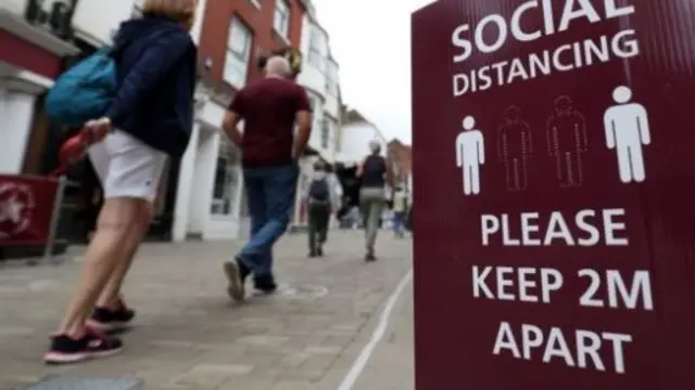 Social distancing sign