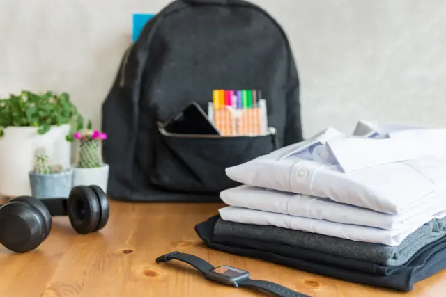 school uniform laid out