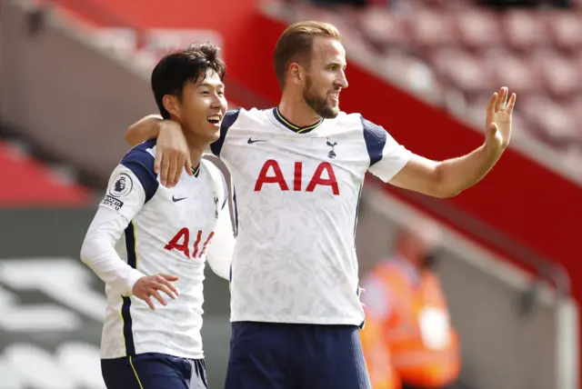 Son and Kane celebrate