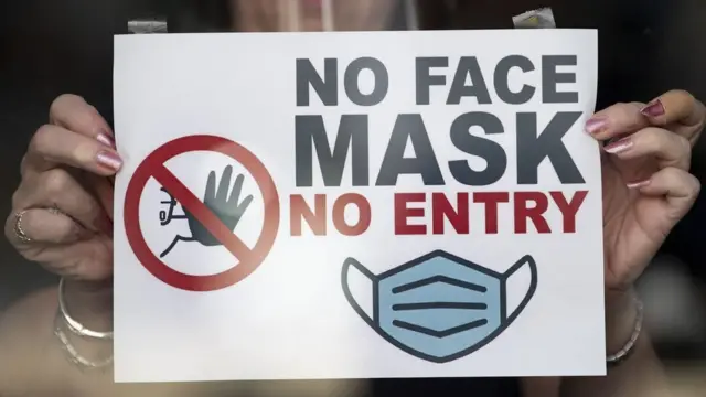 No mask no entry sign