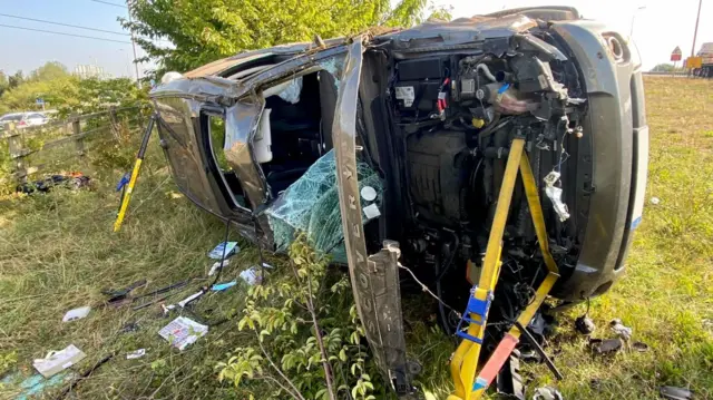 Crash on A50 in Castle Donington