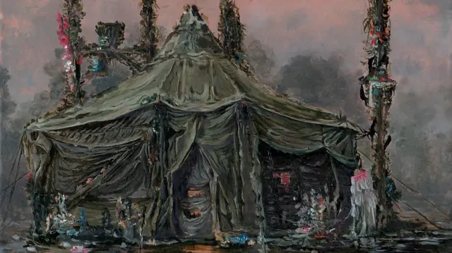 The painting of the tent