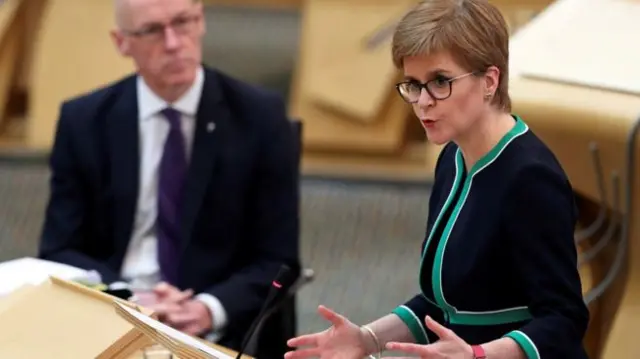 Nicola Sturgeon will address MSPs later on her plans to halt the spread of coronavirus