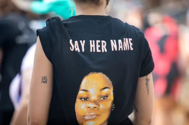 Protesters have demanded that the public "say her name" so she is not forgotten