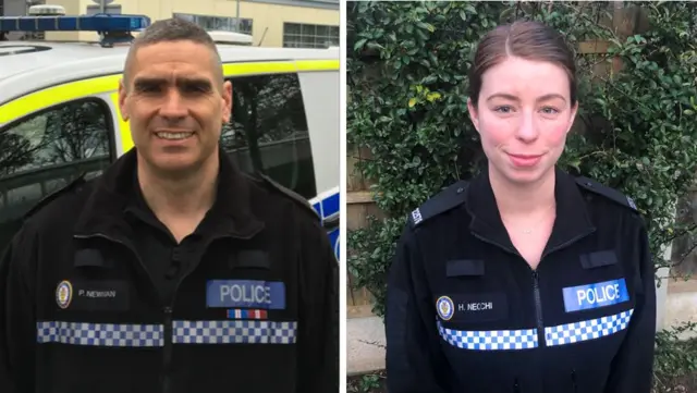 PC Paul Newman and PC Hollie Necchi