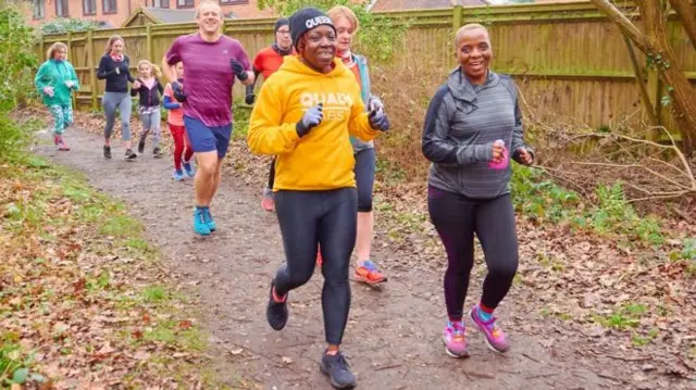 People taking part in Parkrun