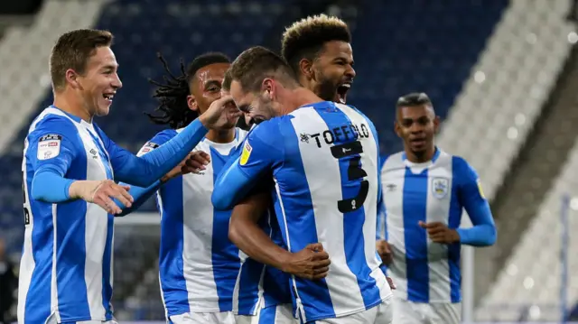 Huddersfield celebrate