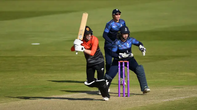 Georgia Adams batting against Northern Diamonds