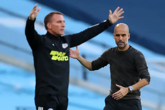 Brendan Rodgers and Pep Guardiola