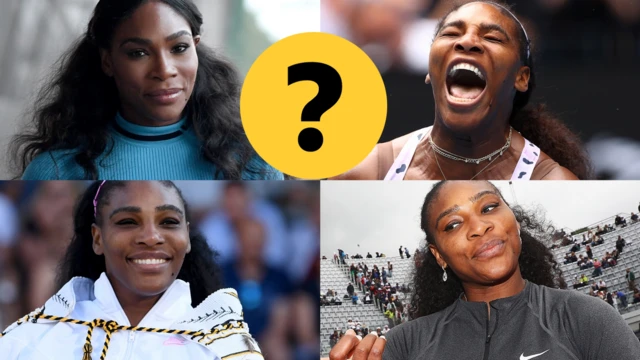 Four images of Serena Williams