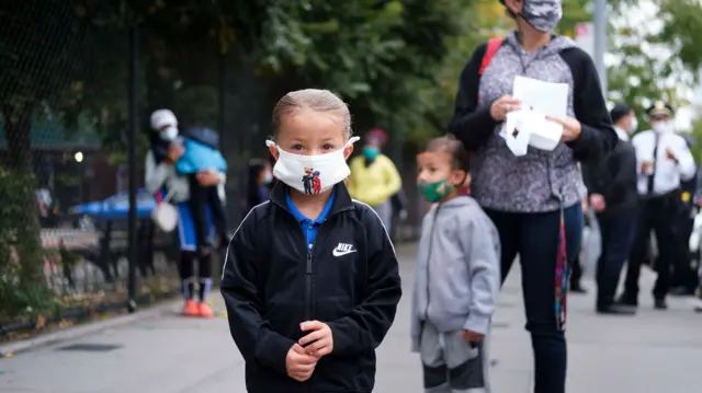 Children return to school New York