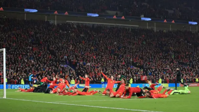 Wales celebrate