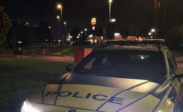 Police car in Thurmaston