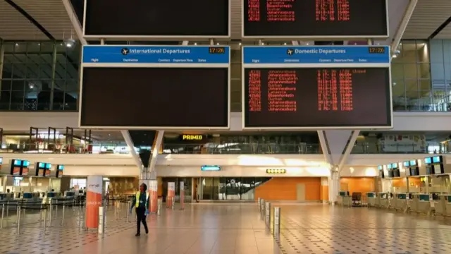 Cape Town airport empty