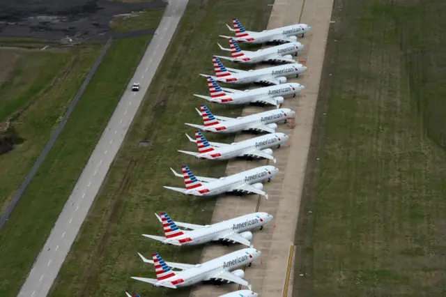 Grounded planes in the US