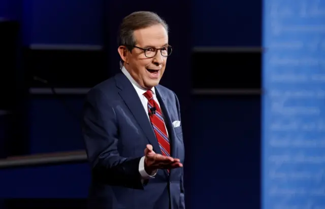 Debate moderator Chris Wallace of Fox News Channel