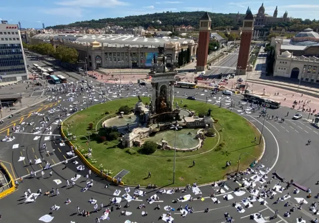 Plaza de Espana doctors' protest