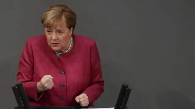 Angela Merkel in the Bundestag