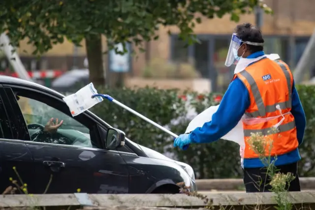 A test being given to a driver in Southwark, London