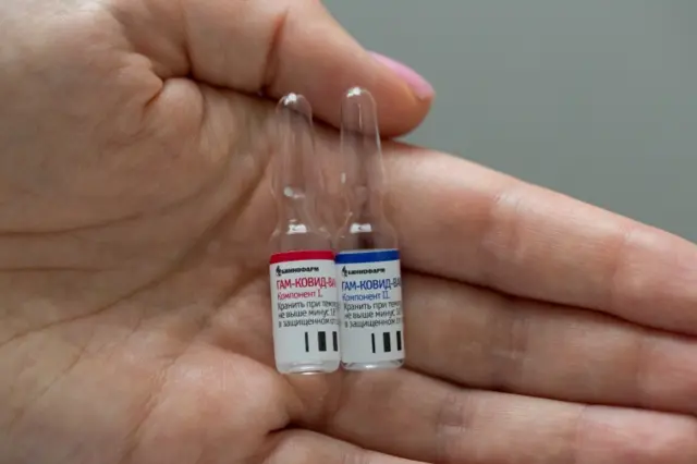 Vials with a Russian vaccine. File photo