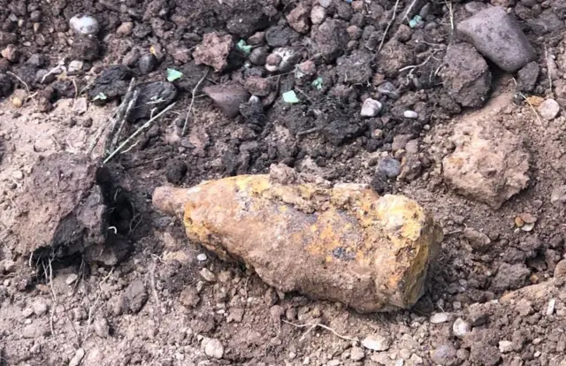 Bomb in ground