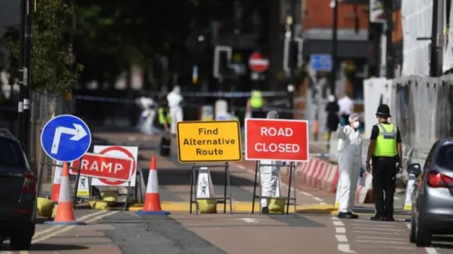 Road closed off