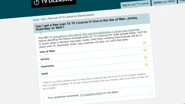 TV Licensing website