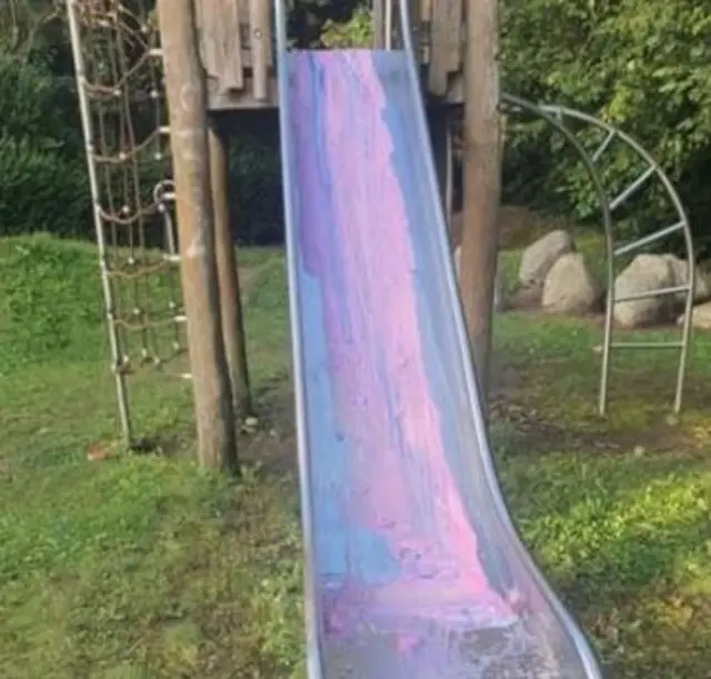 Painted slide