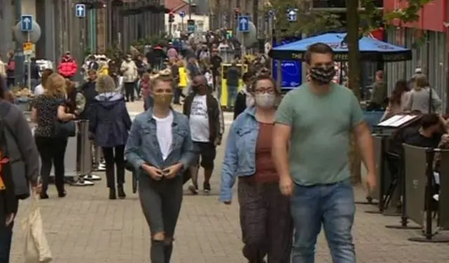 People in masks