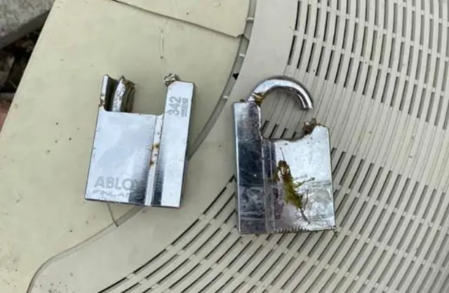 Broken padlocks
