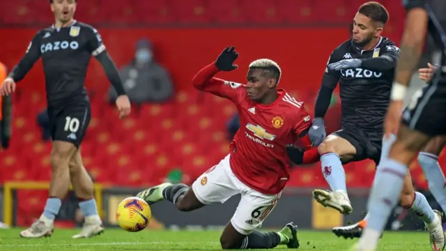 Paul Pogba wins a penalty for Man Utd