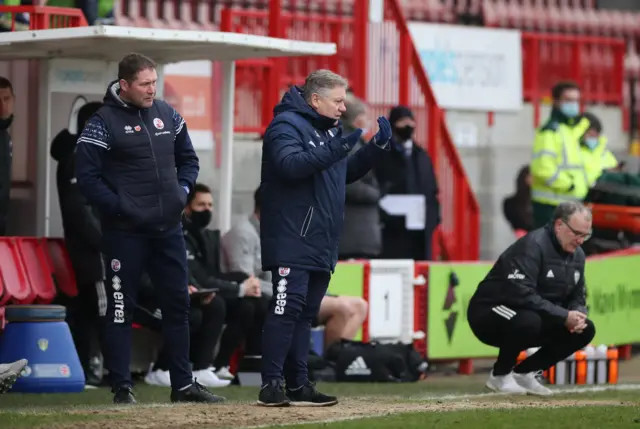 Crawley manager John Yems against Leeds in the FA Cup