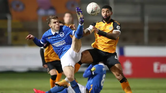 Brighton's Solly March and Newport's English Joss Labadie