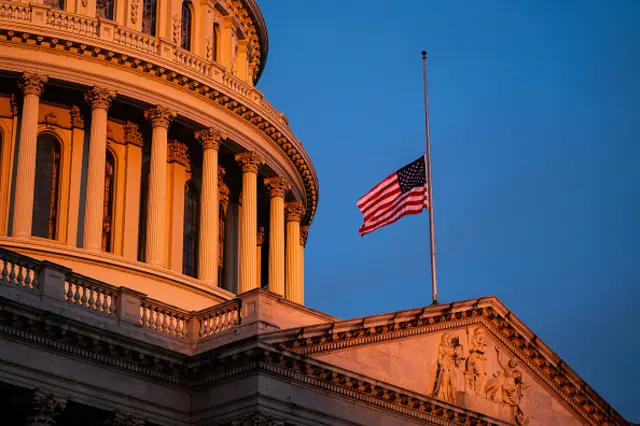 The sun rises on the US Capitol Building, where heightened security measures are in place nearly a week after a pro-Trump insurrectionist mob breached the security of the nations capitol while Congress voted to certify the 2020 election results on Monday, Jan. 11, 2021 in Washington, DC