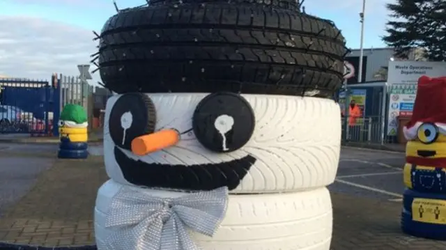 Tyre Snowman