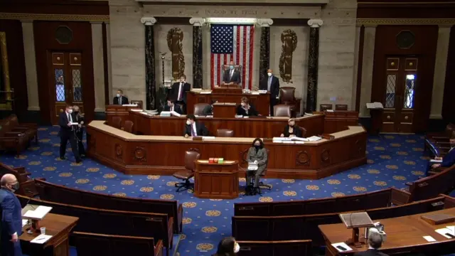 The House of Representatives during a debate before the impeachment of President Trump