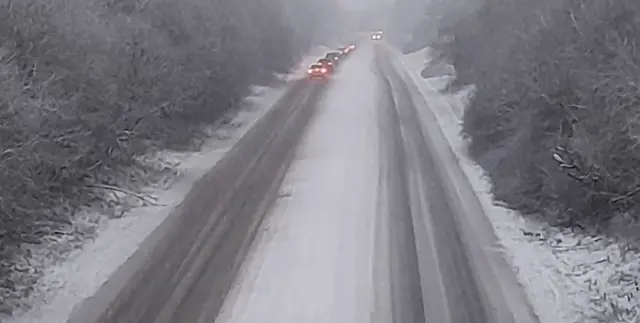 Snow on road