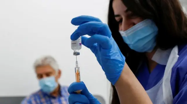 Man getting vaccination