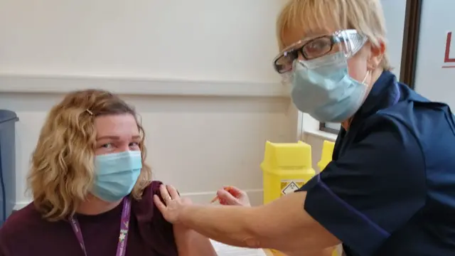 Vaccine being given in Leicester