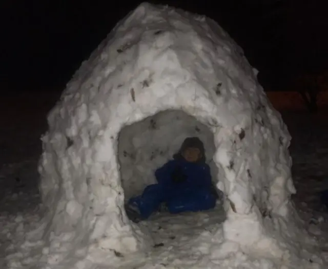 Igloo in park