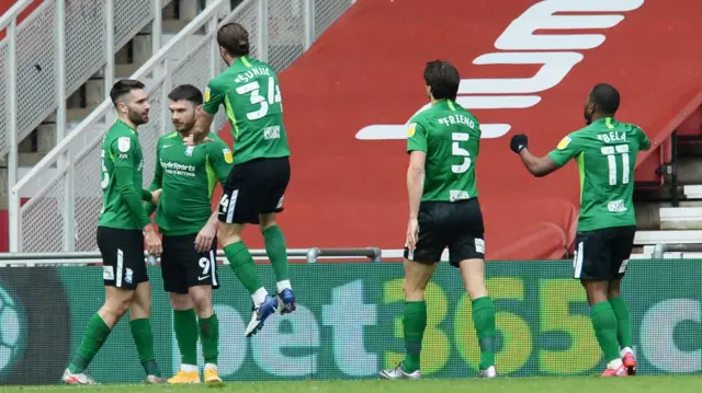 Birmingham celebrate their goal