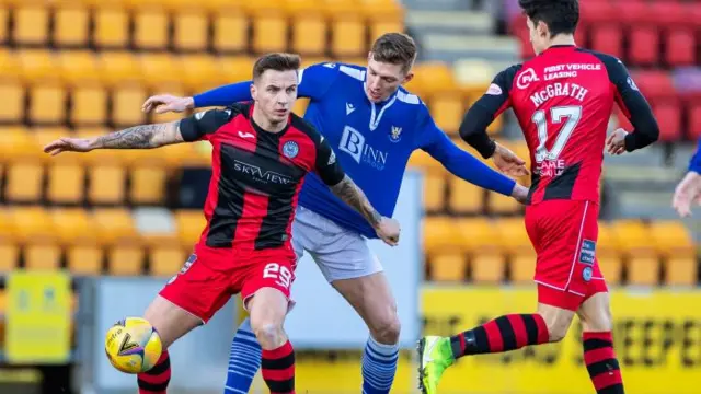 Eamonn Brophy shields the ball