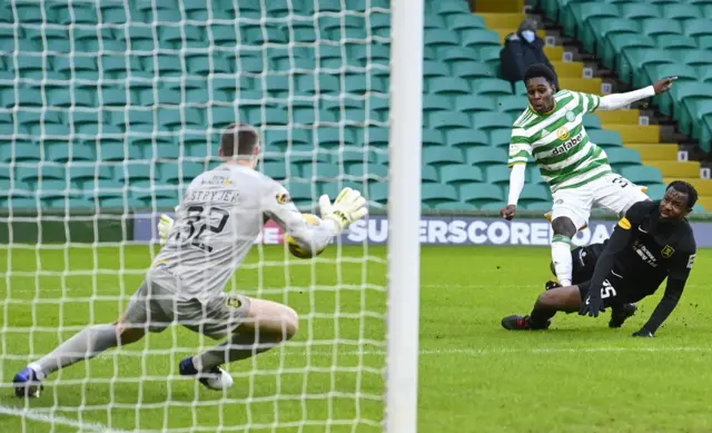 Jeremie Frimpong came close for Celtic