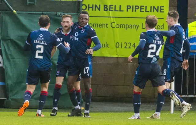 Charlie Lakin and Ross County team-mates