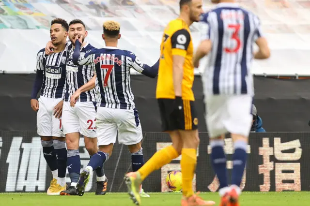 West Brom celebrate goal