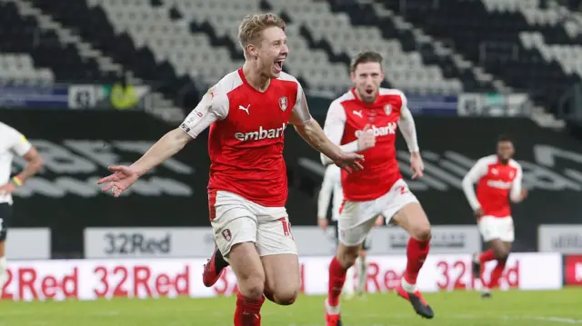 Jamie Lindsay celebrates