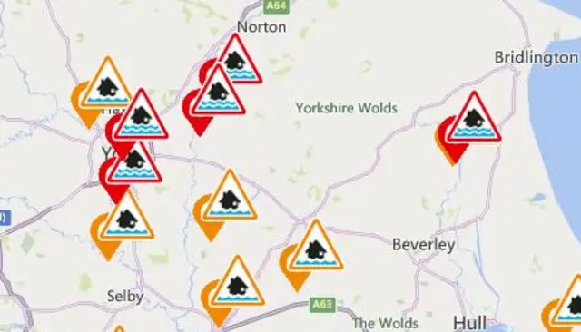 Flood warning graphic