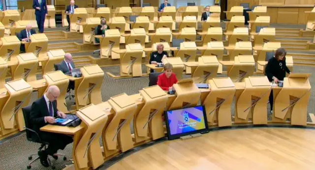 Holyrood debating chamber