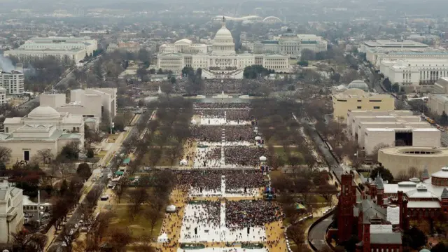 Crowds at Trump's 2017 inauguration