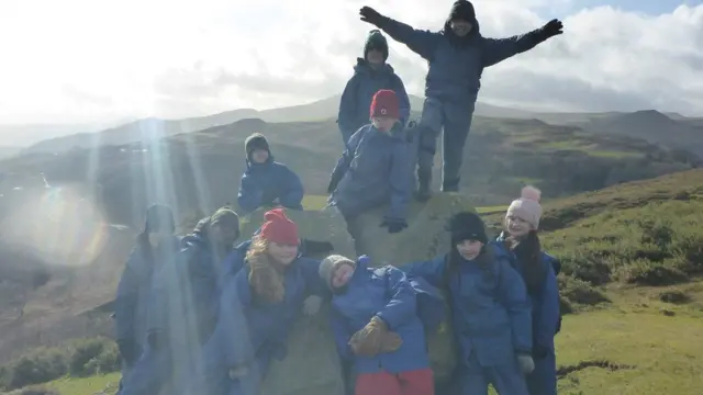 Children from Knightlow Primary School on a trip to Marle Hall